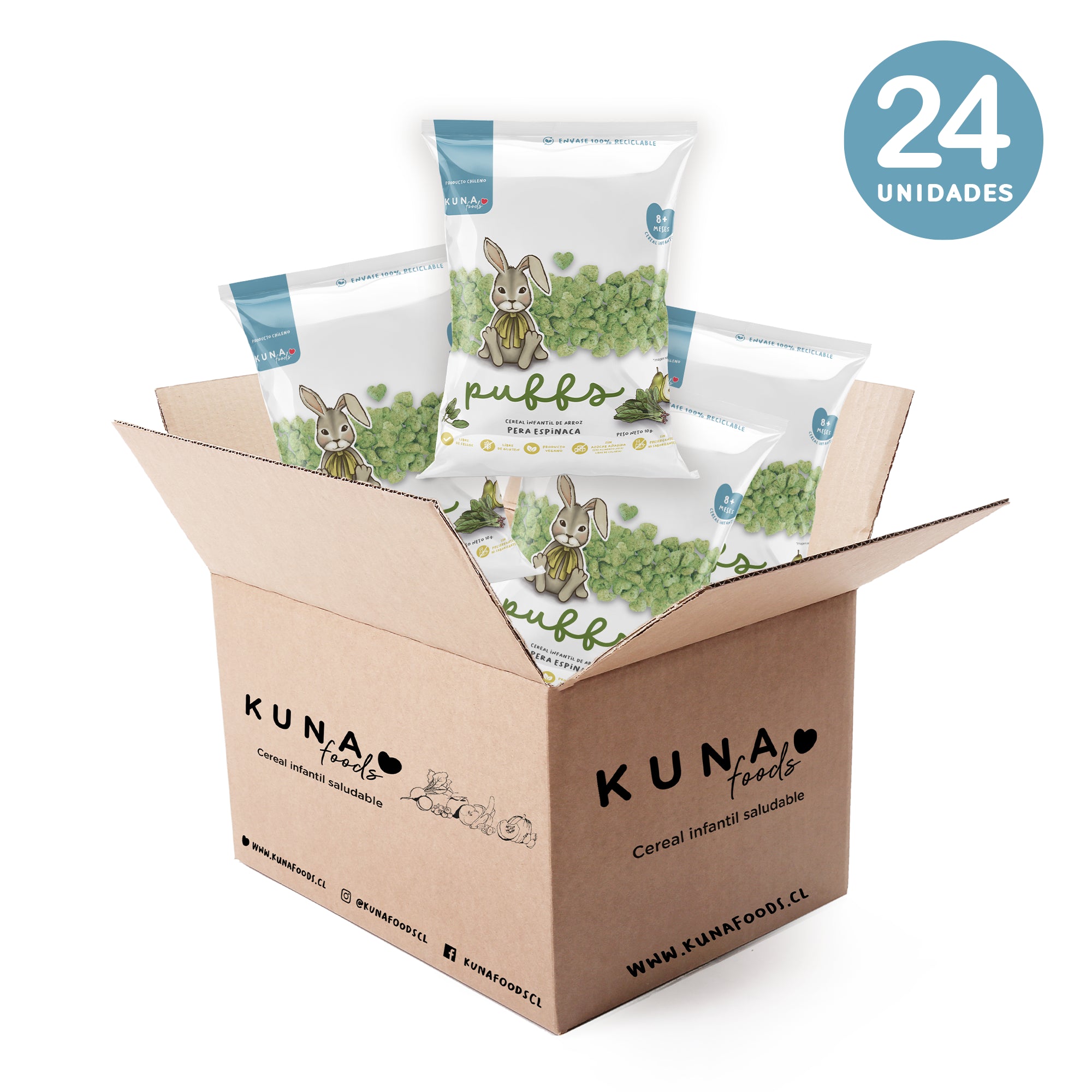 Caja-Puffs-sabor-pera-espinaca-24-unidades-de-10-gramos-Marca-Kuna-Foods