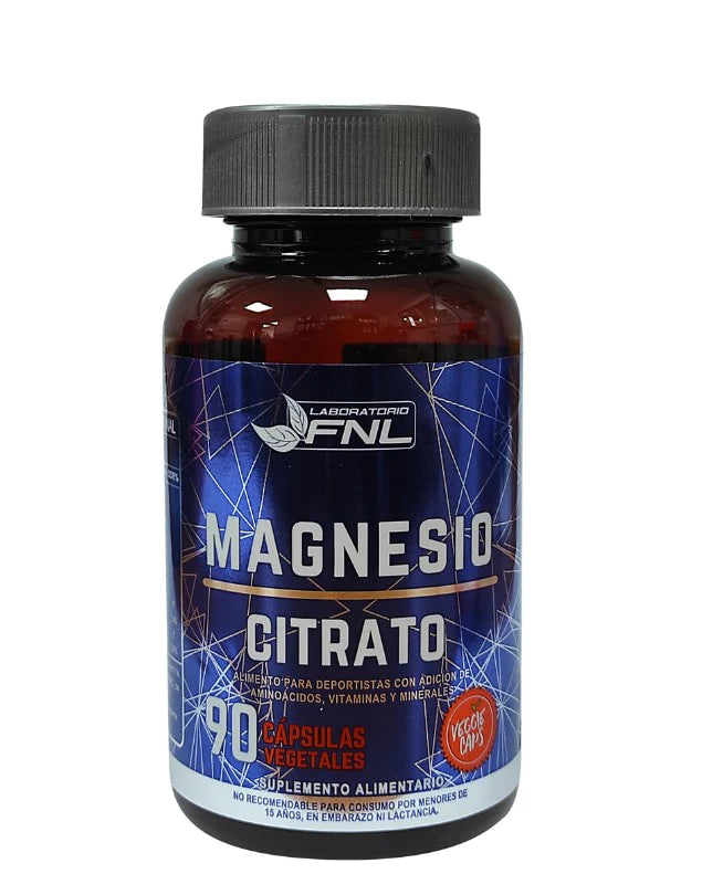 Magnesio Citrato 350 mg 90 Cápsulas Vegetales FNL