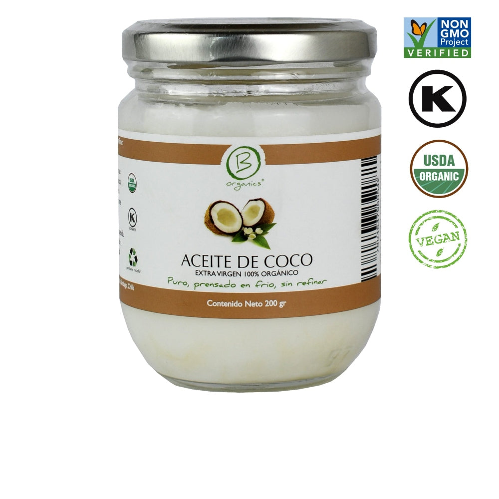 Aceite de Coco Extra Virgen Orgánico 200 ml B Organics