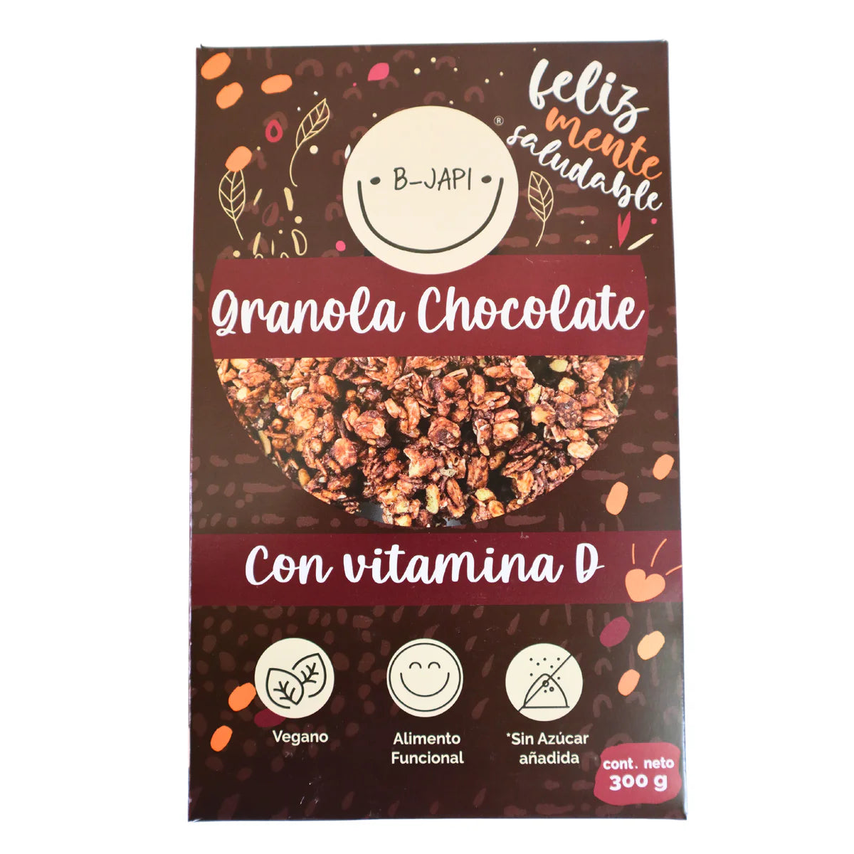 Granola chocolate con Vitamina D 300 gramos Marca B-Japi