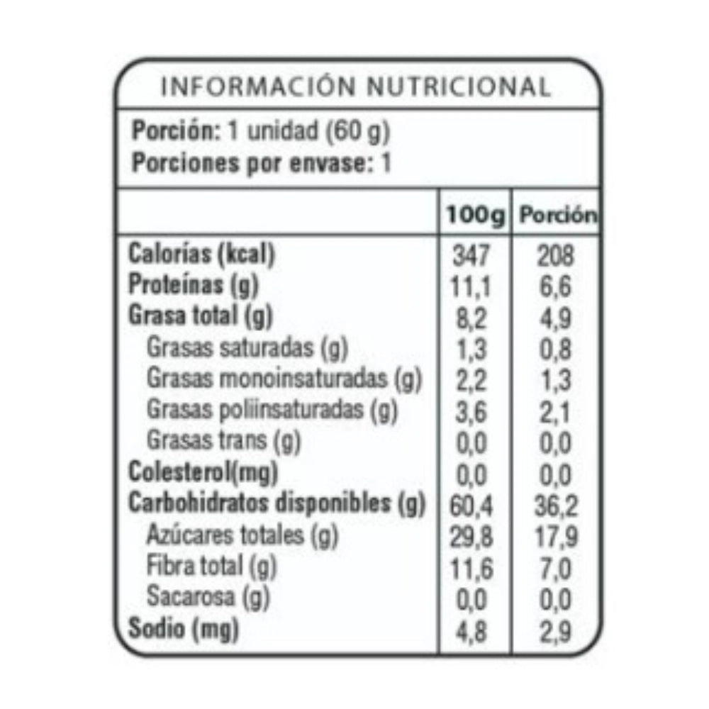 Barra Nutritiva Amaranto 60 gr. Kiwicha