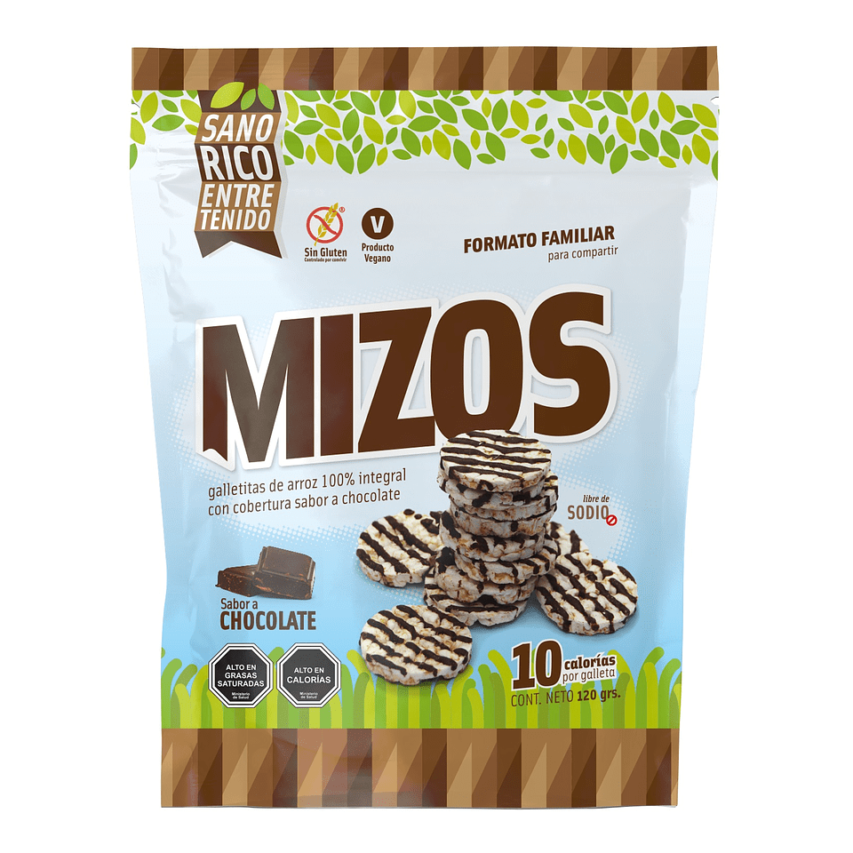 Mizos Galleta de arroz Chocolate 120 grs