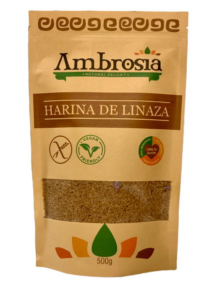 Harina de Linaza Libre de Gluten 500 grs Ambrosia