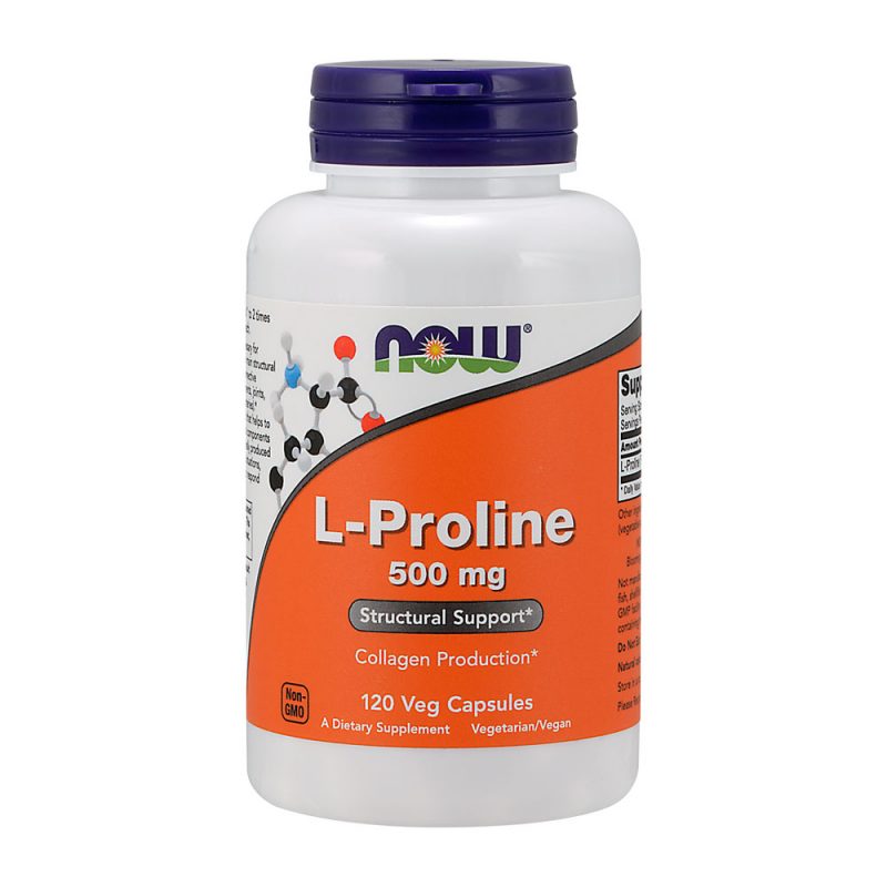 L-Prolina 500 mg 120 cápsulas Now