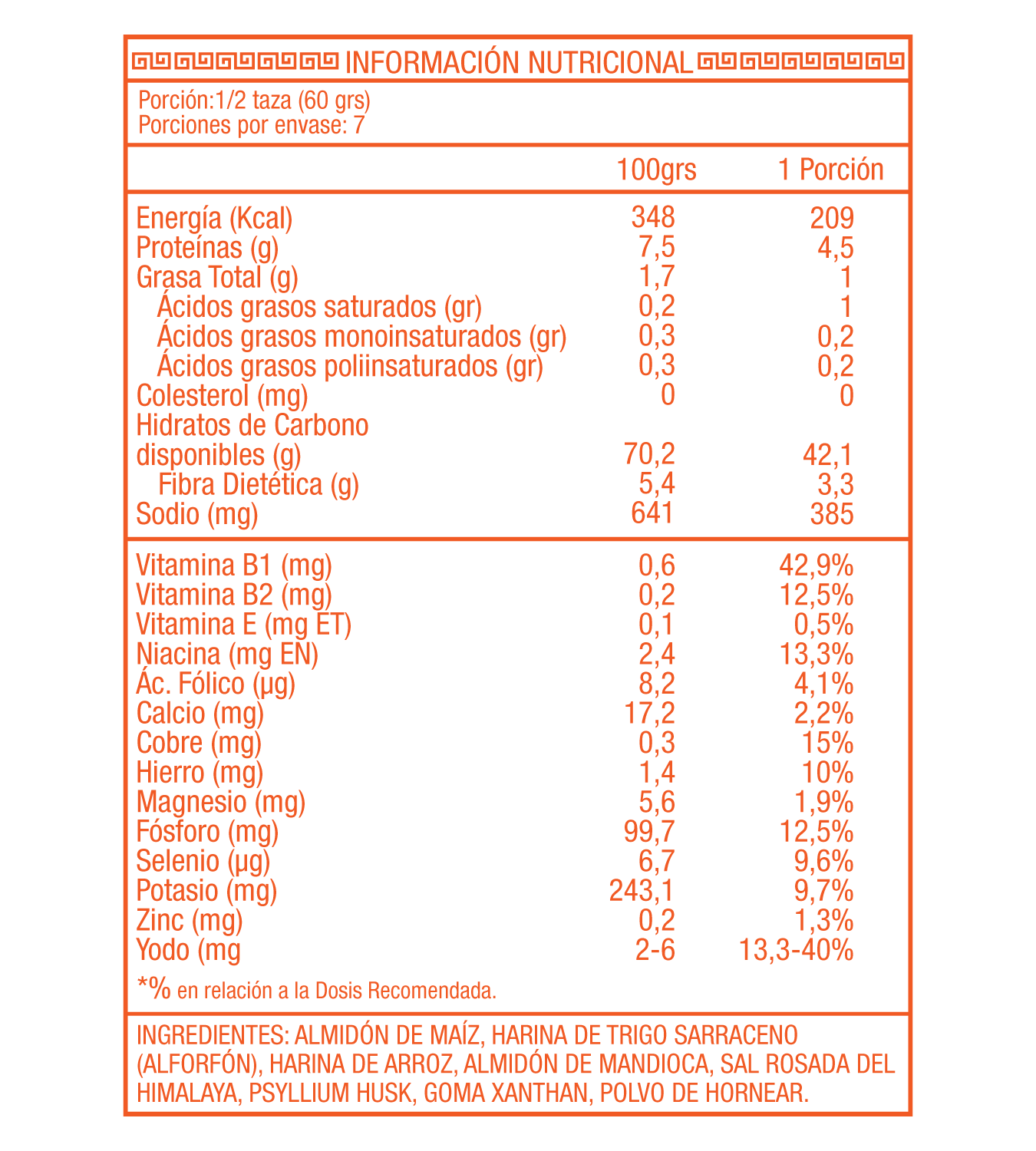 Premezcla Pan Integral sin Gluten 430 g Ambrosia