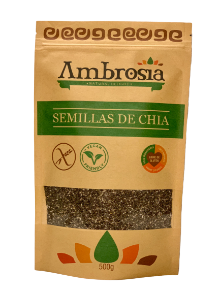 Semillas de Chia sin gluten, 500 grs Ambrosia