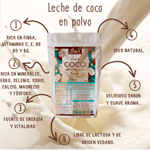 Bebida de Coco en polvo Organica 150 grs Biov