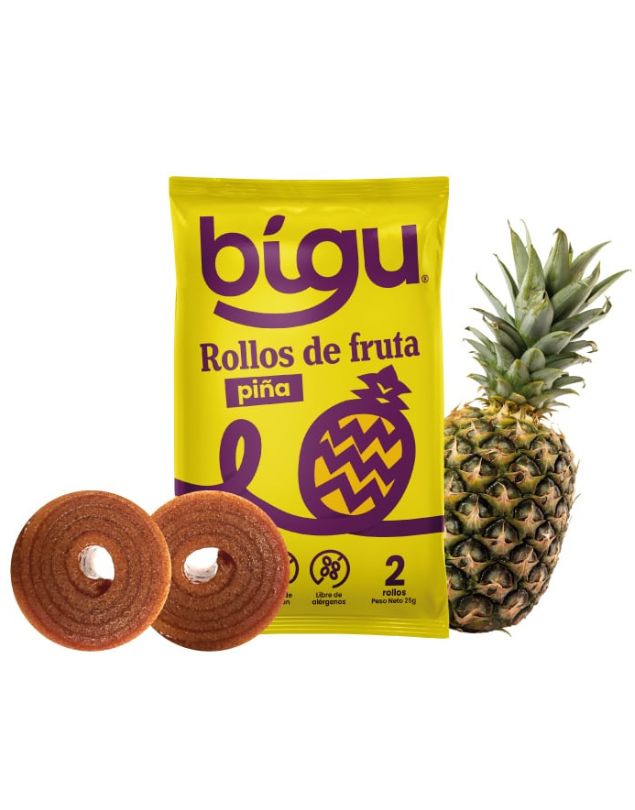 Yico piña 25 gramos Marca Bigu snacks