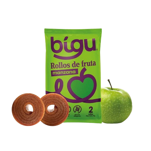 Bigu Rollo de fruta manzana 100% naturales 25 gr