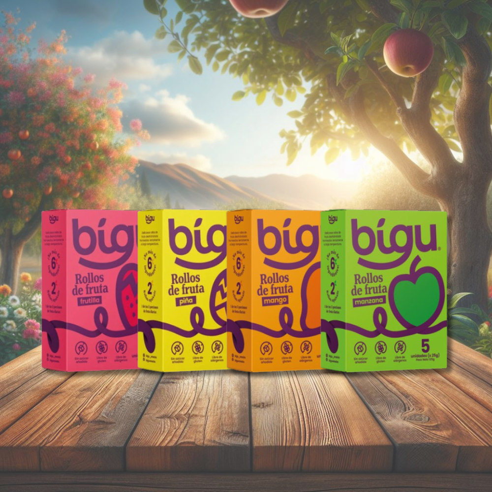 Pack Bigu mix sabores, 20 unidades, gomitas de fruta deshidratada