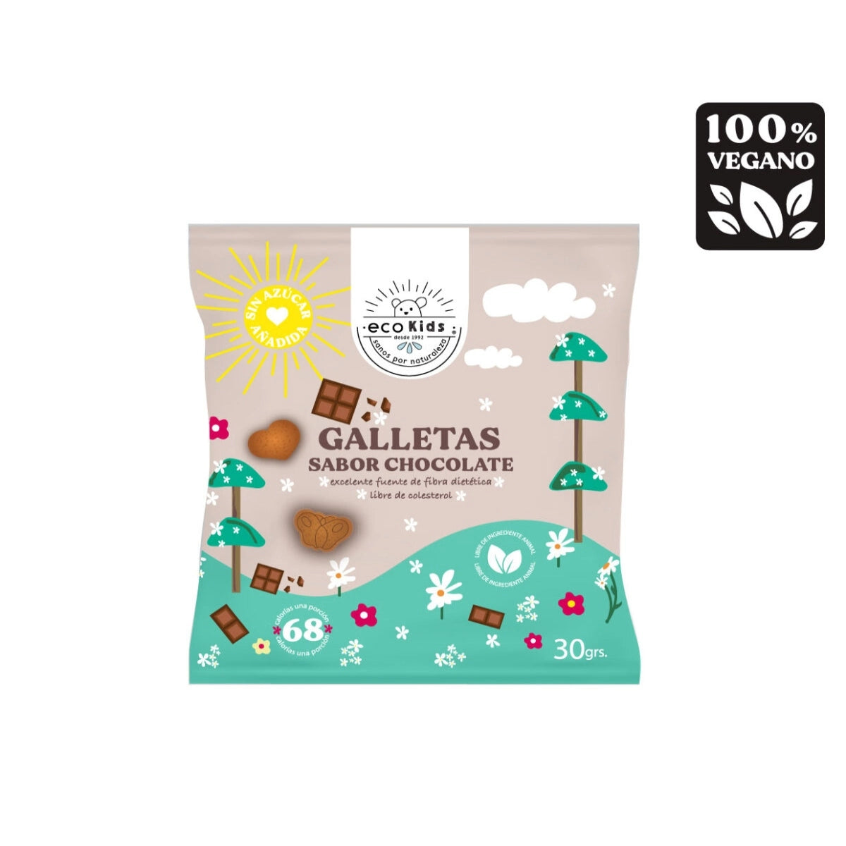 Galleta Ecokids Chocolate sin Sellos 30g Ecovida