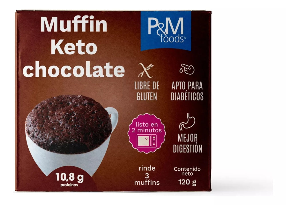 Muffin Keto Chocolate 120g P&M Foods