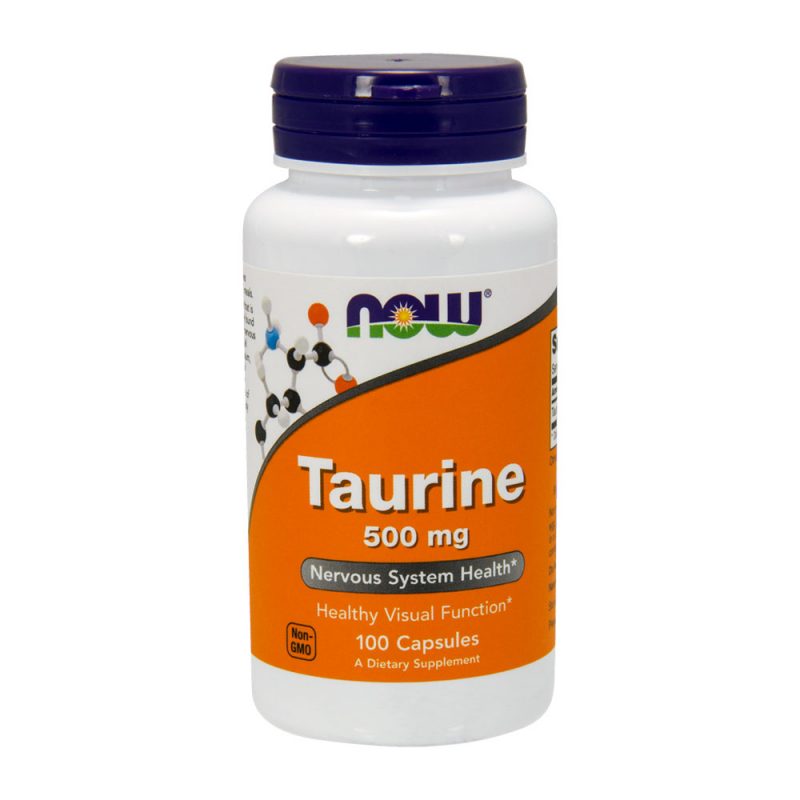 Taurina 500 Mg 100 cápsulas Now