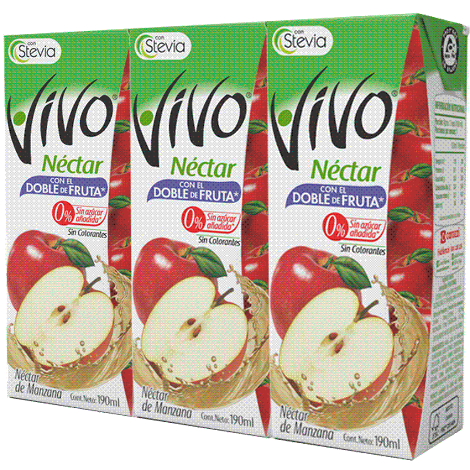 Pack 6 Unidades Nectar Manzana 190 ml Vivo