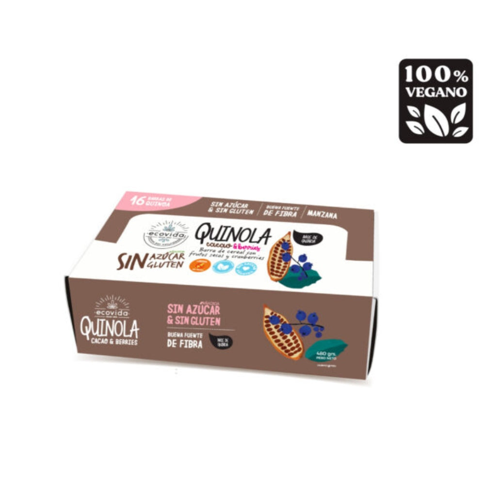 Pack Barra de Cereal Quinola Cacao 16 unidades