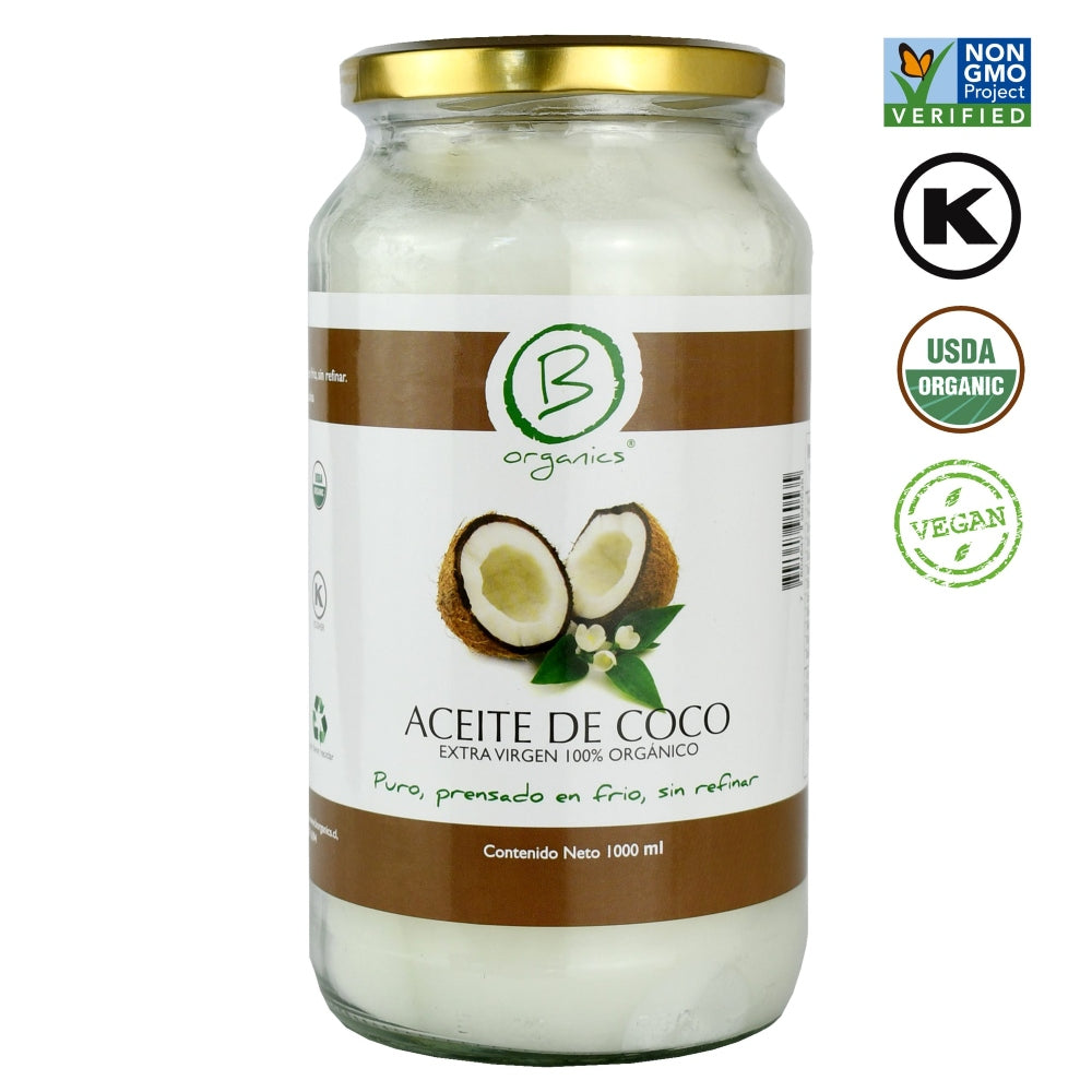 Aceite de Coco Extra Virgen Orgánico 1000 ml B Organics