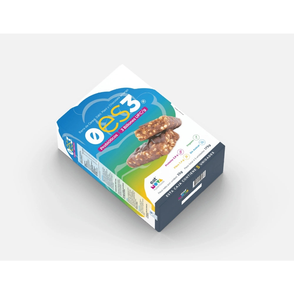 OES3 Barra cereal con Probióticos sin azúcar Caja de 5 unidades  Eat Nova
