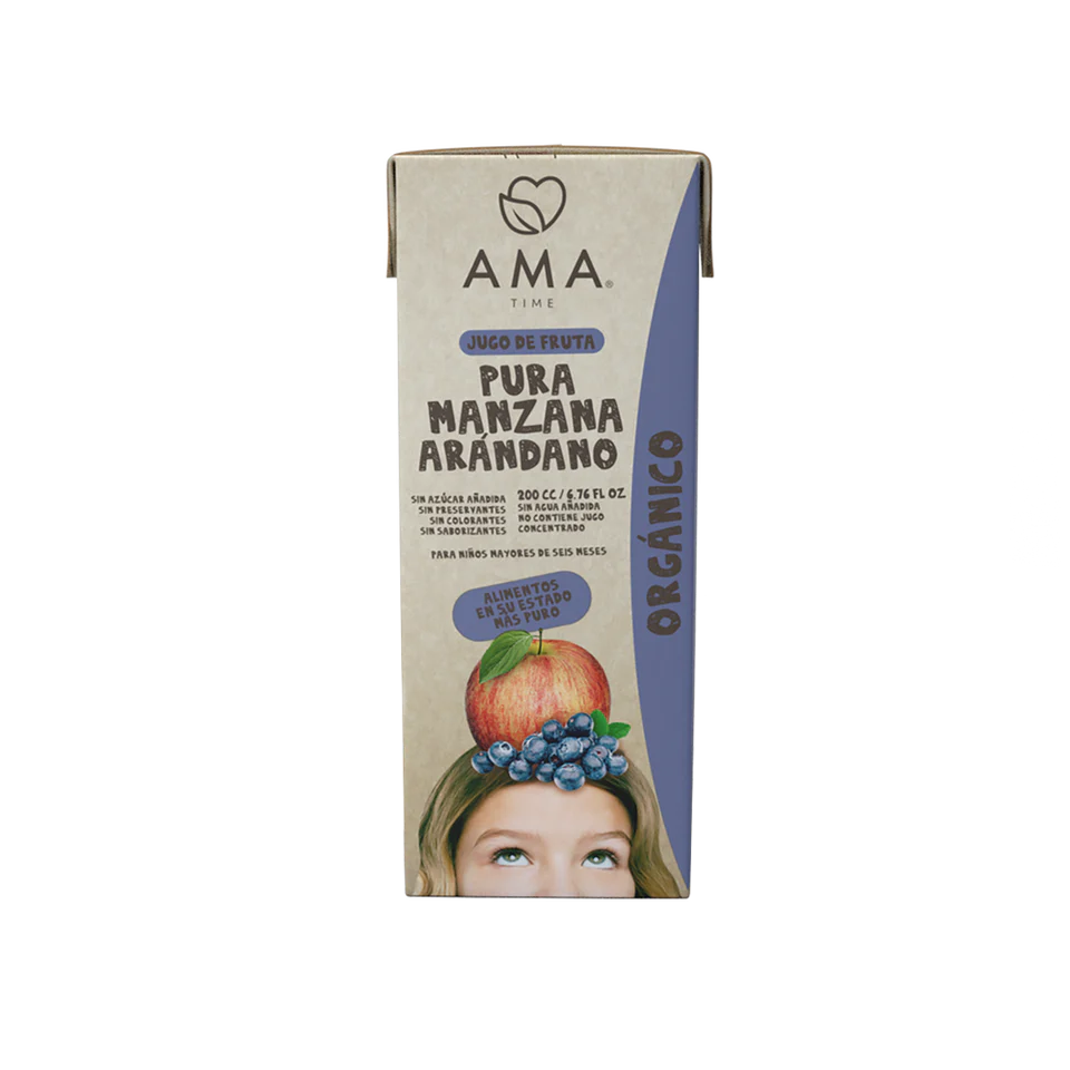 Jugo manzana arandano organico 200 cc Marca Ama