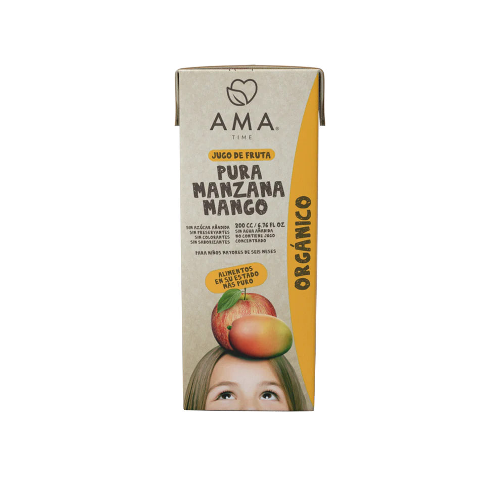 Jugo manzana mango organico 200 cc Marca Ama