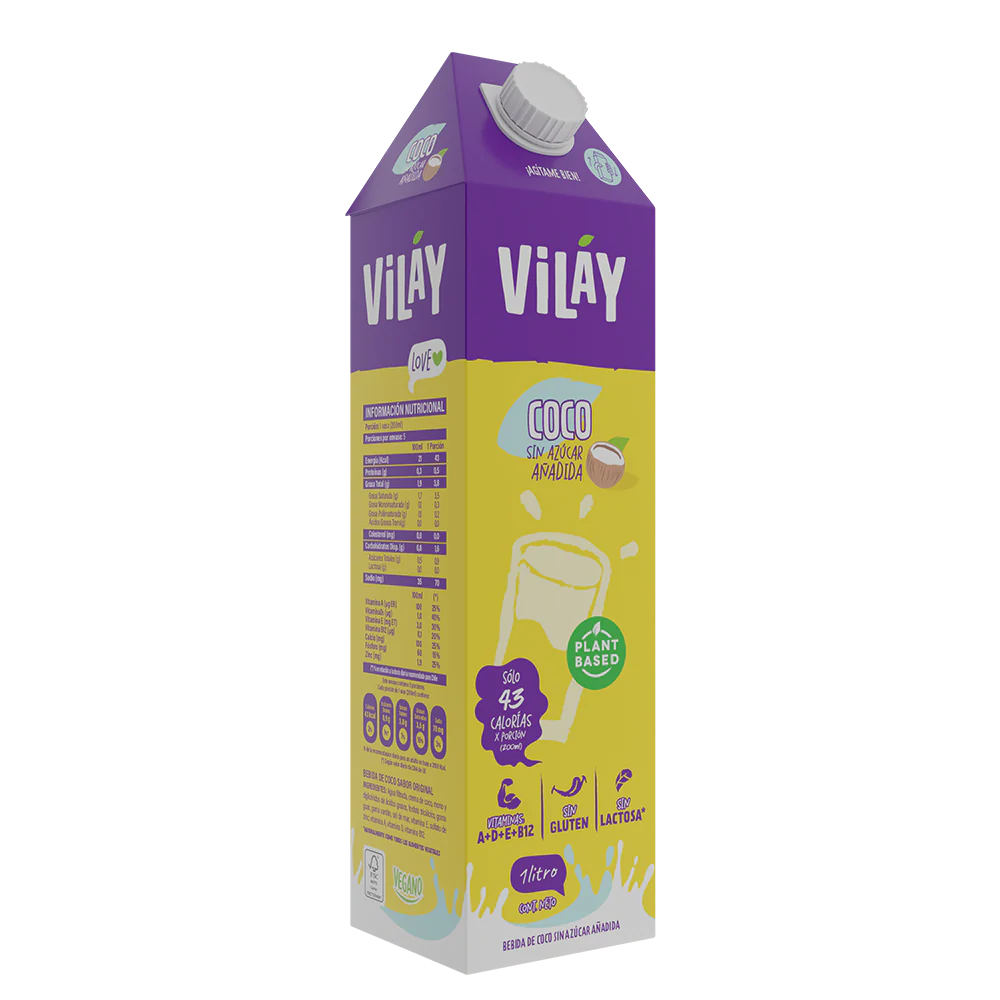 Bebida de Coco sin azúcar 1 litro Vilay