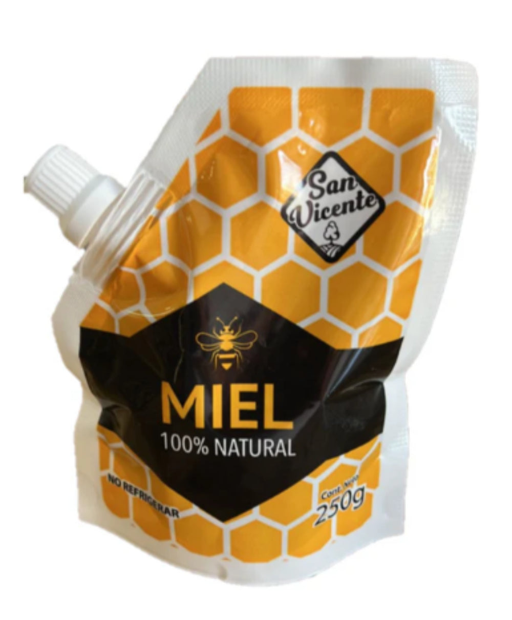 Miel pura de abeja 100% Natural Sachet 250g San Vicente