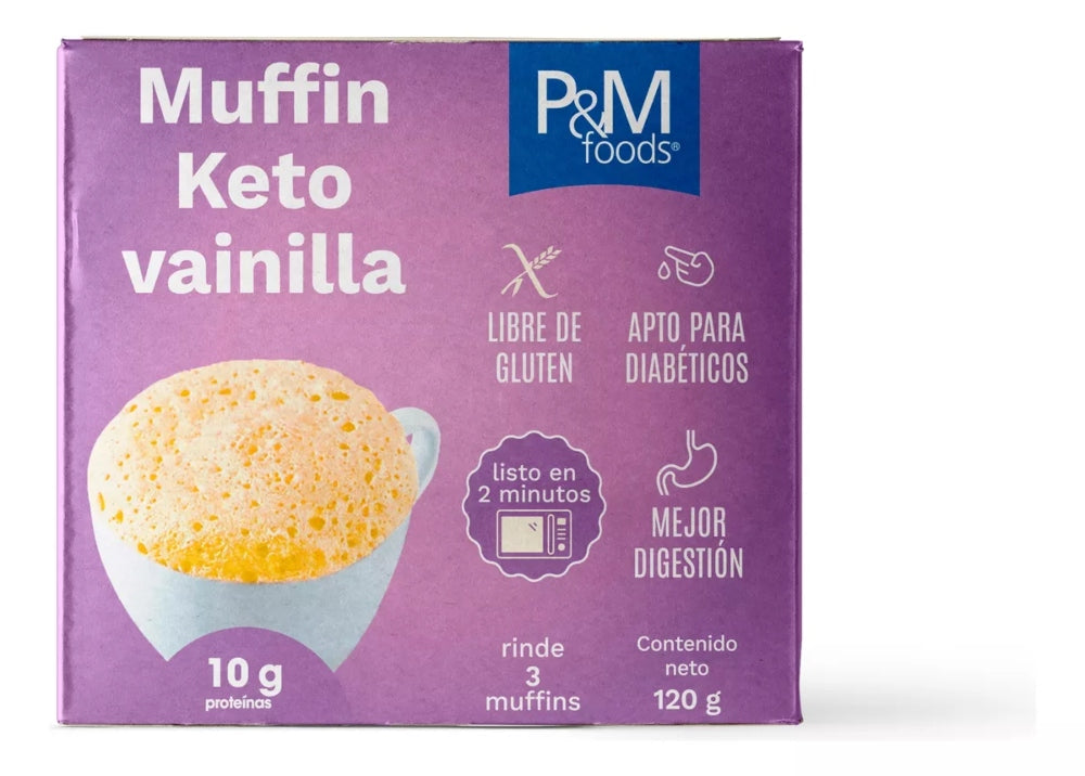 Muffin Keto Vainilla 120g P&M Foods