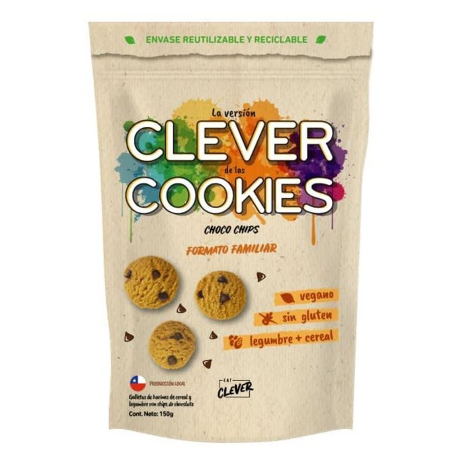 Galletas de chocolate chips 150 gramos Marca Eat Clever