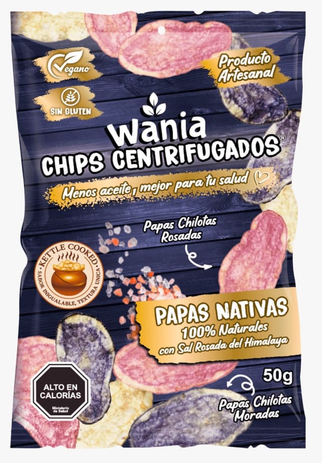 Snack de papas nativas 50 gramos Marca Wania