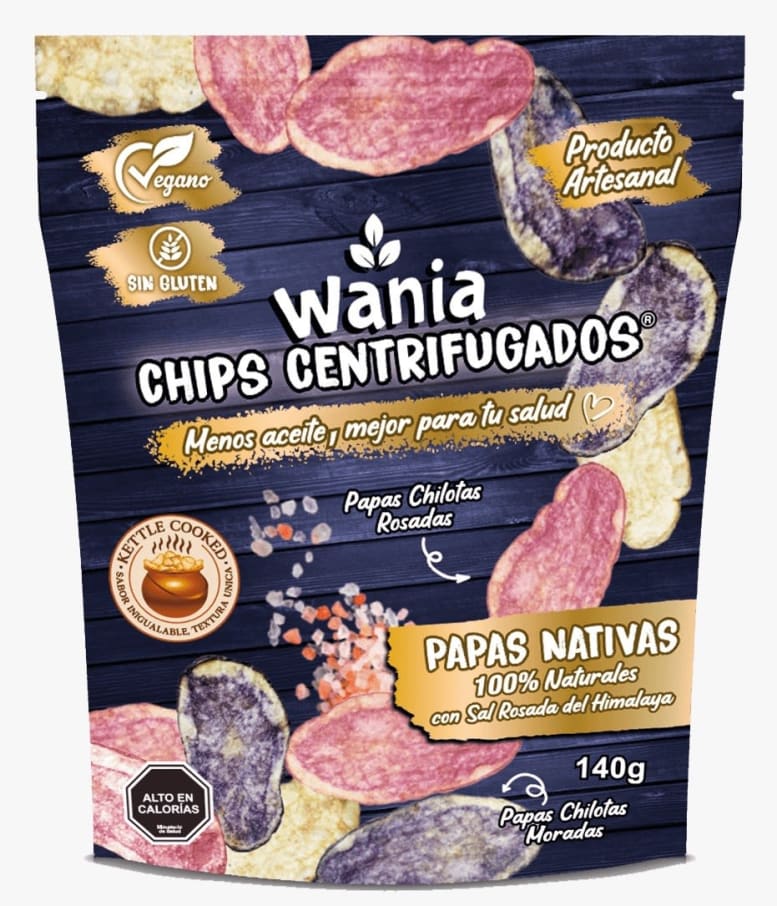 Snack de papas nativas 140 gramos Marca Wania