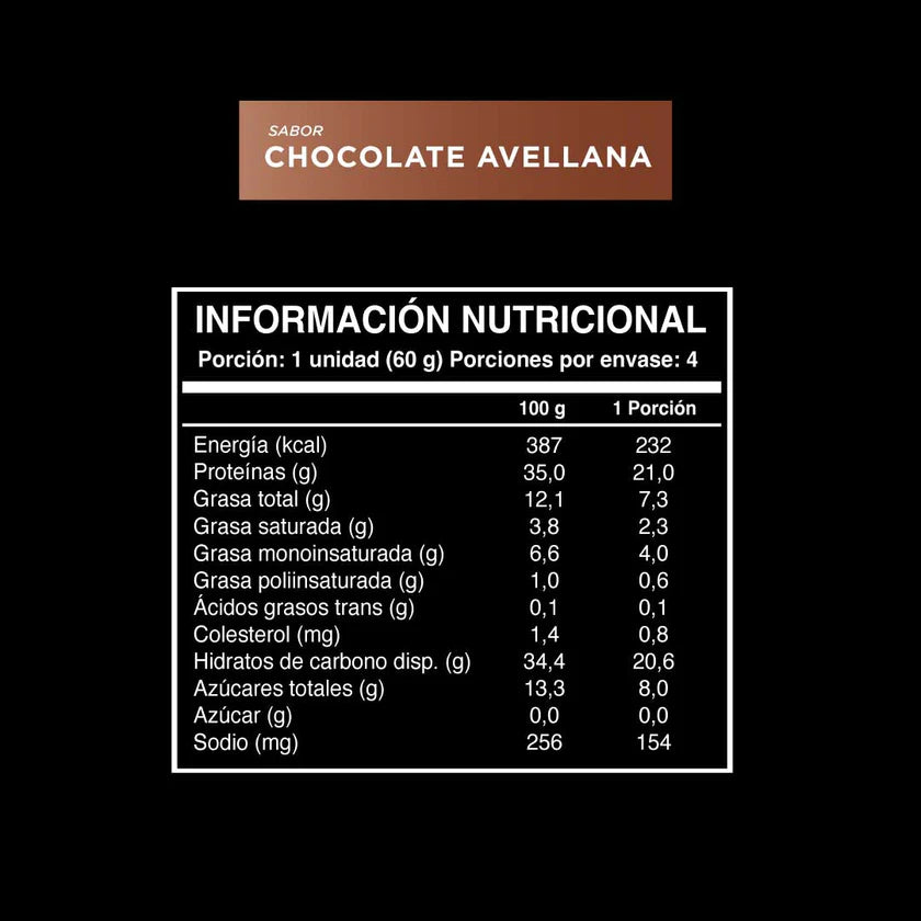 Barrita Wild Protein Pro Chocolate Avellana 60g Caja de 4 unidades