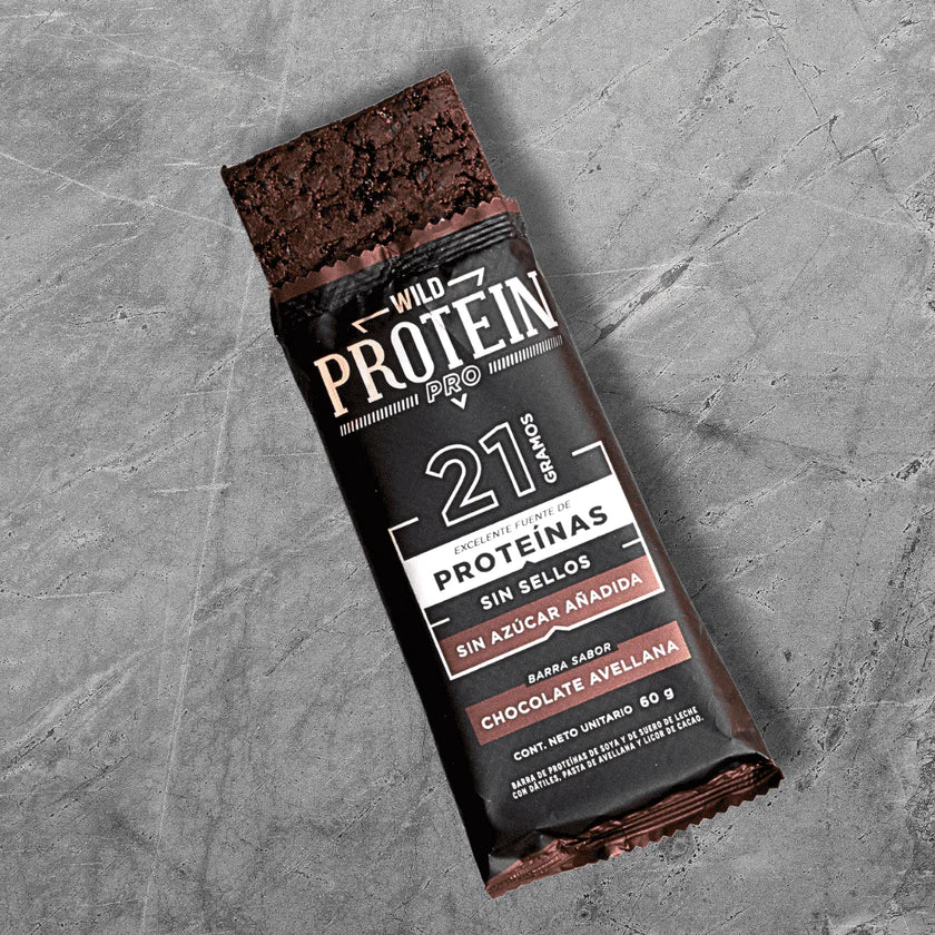 Barrita Wild Protein Pro Chocolate Avellana 60g Caja de 4 unidades