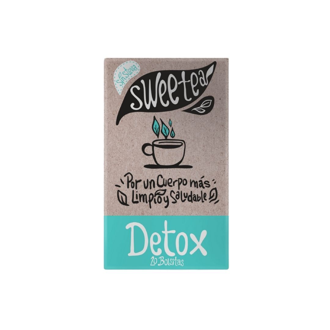 Infusión de detox sin stevia, 20 bolsitas Sweetea