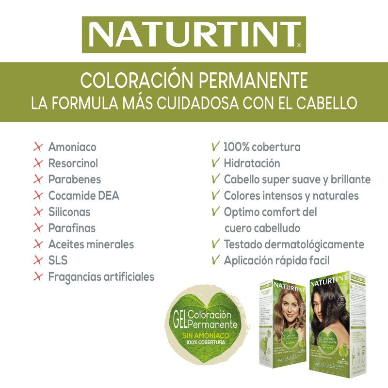 Tintura Castaño Caoba, Biobased, 4M Naturtint + 1 CAPA DE COLORACION