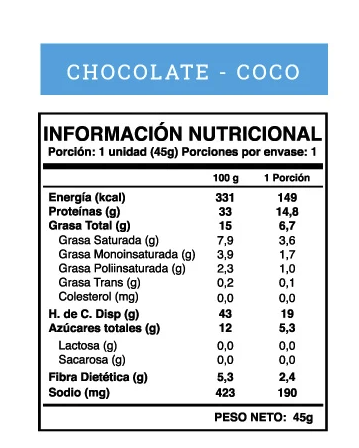 Barra Proteica Vegana Chocolate Coco 5 unidades Wild Food
