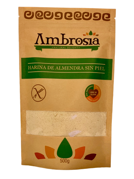 Harina de Almendra sin Piel, 500 grs, Ambrosia