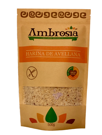 Harina de Avellana, sin gluten 500 grs. Ambrosia