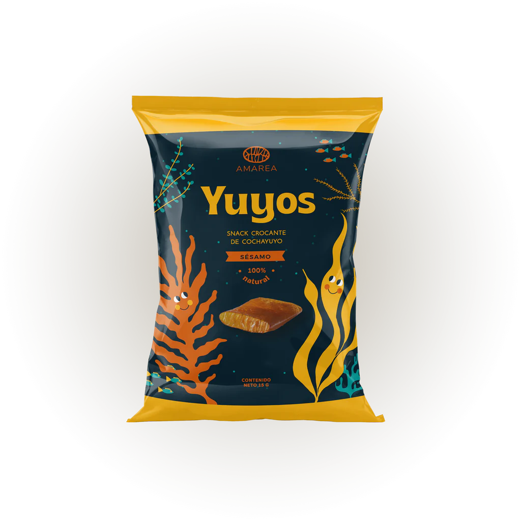 Yuyos Snack Crocante de Cochayuyo Sesamo 15 grs Amarea