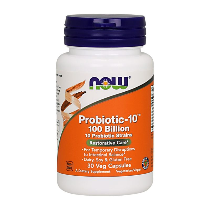 Probiotico 10 100 billones 30 capsulas vegetales Now