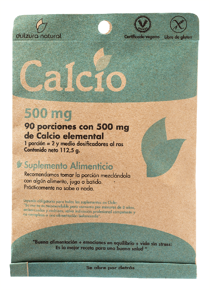 Calcio 90 porciones 500 mg Dulzura Natural