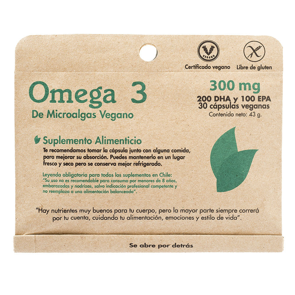 Omega 3 de microalgas vegano en capsulas Dulzura Natural