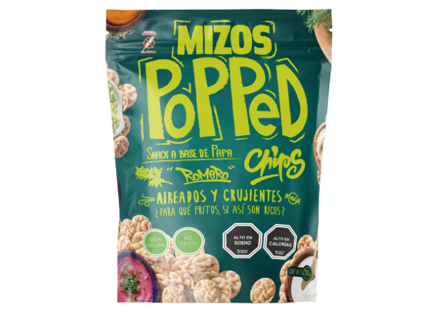 Mizos Popped Chips Papa Con Romero 105 grs