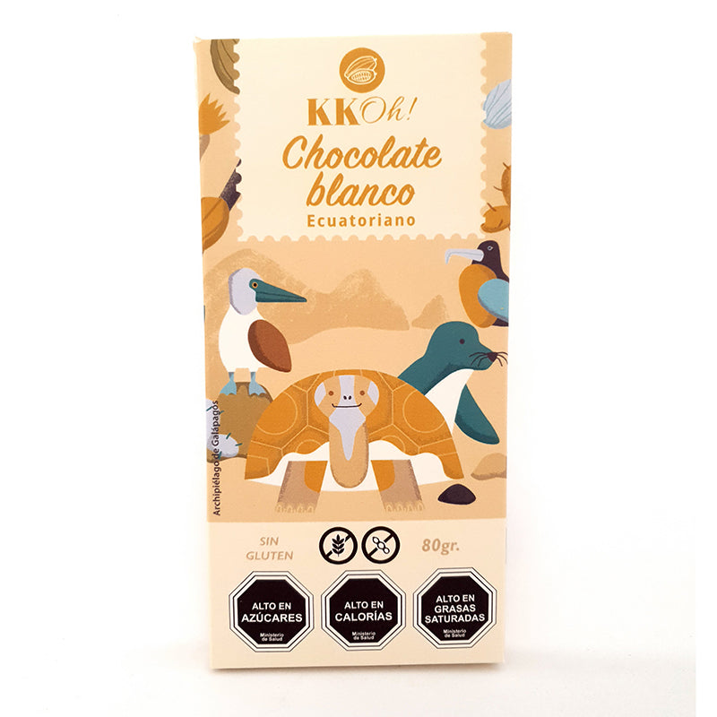 Barra de Chocolate Blanco Cacao Equatoriano 80 grs. Kkoh