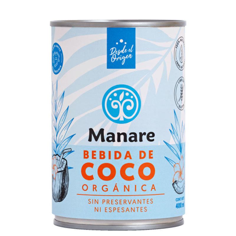 Bebida de Coco Orgánica, 400 ml, Manare