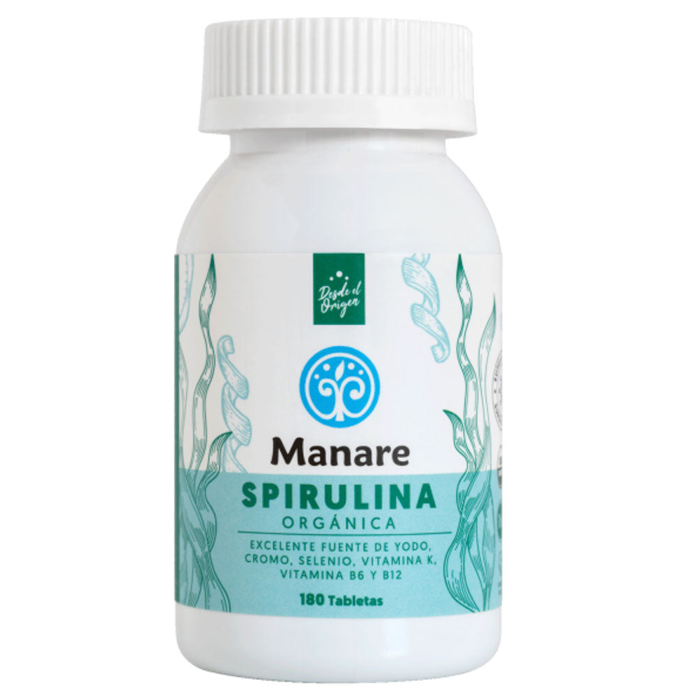Spirulina Organica 180 tabletas Manare
