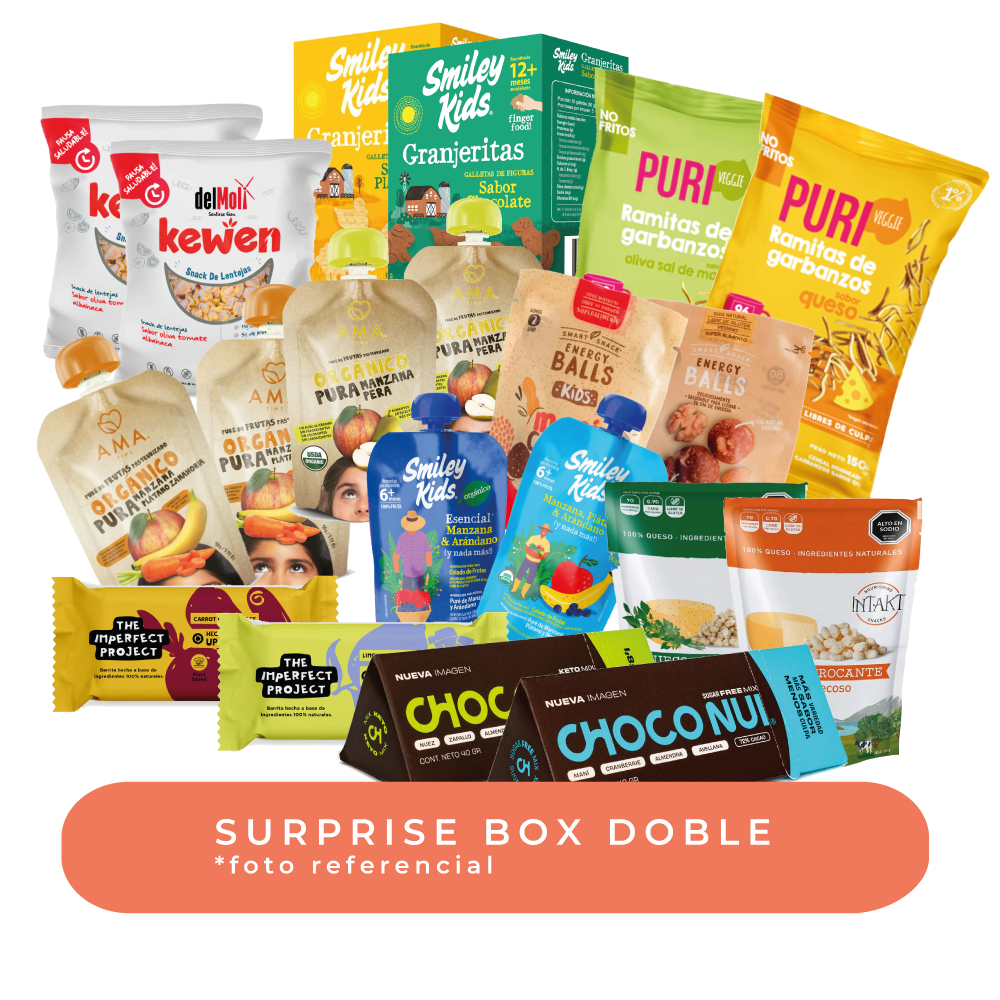 Caja Sorpresa Snacks, doble (+ de 20 productos), Beroots