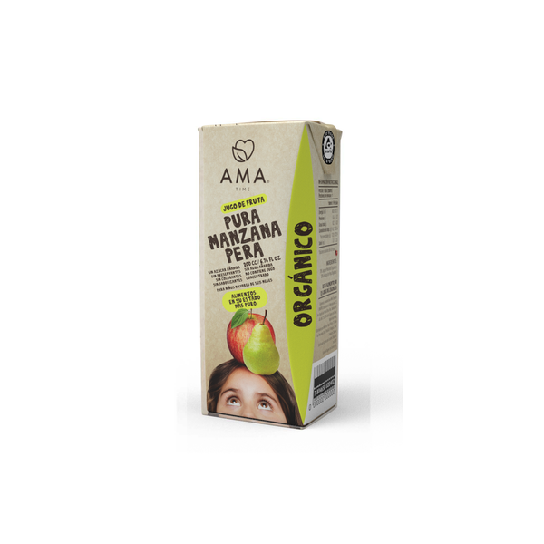 Jugo de frutas organico manzana Pera 200 cc