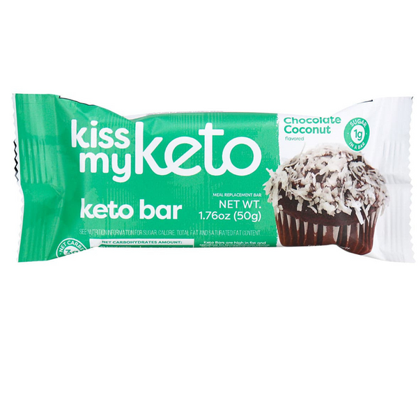 Barra de proteina keto chocolate coco 50 grs Kiss My Keto