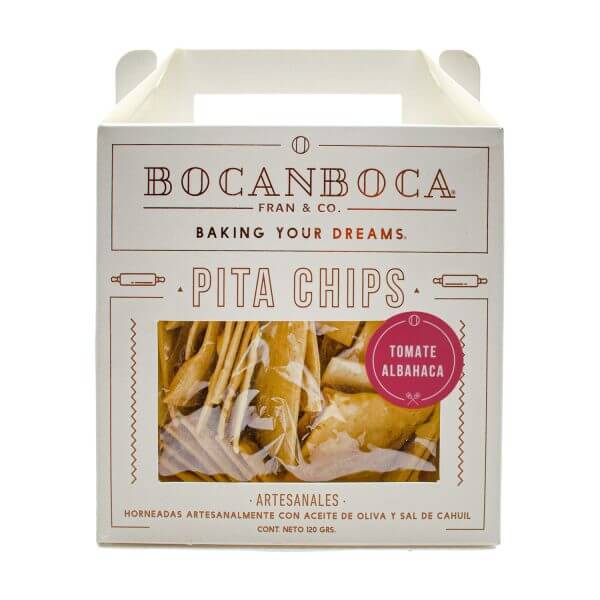 Pita Chips tomate Albahaca 120 grs Bocanboca
