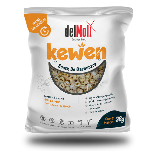 Kewen Snack de garbanzos sabor Queso 36 grs Del Mol
