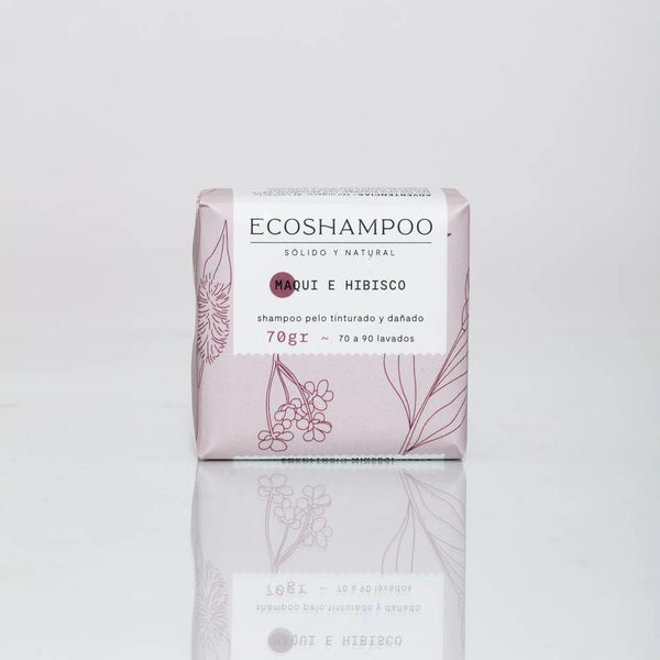ECOSHAMPOO TINTURADO y DAÑADO DE HIBISCO, 70 GRS
